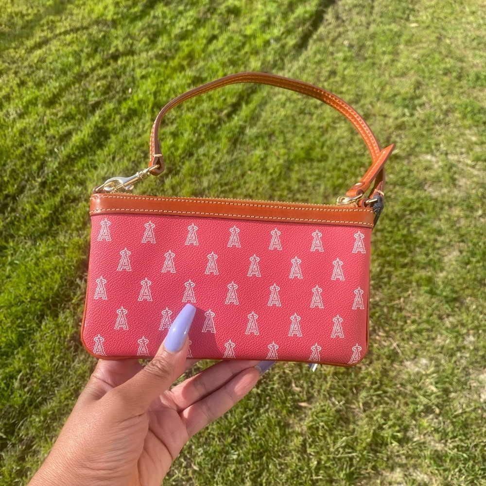 Dooney & Bourke Red Clutch with Leather Trim - Picture 7 of 15